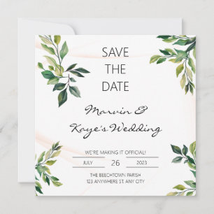 Salvar a Data Convite de Casamento Elegante