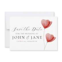 Salvar a data de convite para aquarela floral