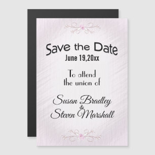 Salvar a data Delicar Convite Magnético Rosa