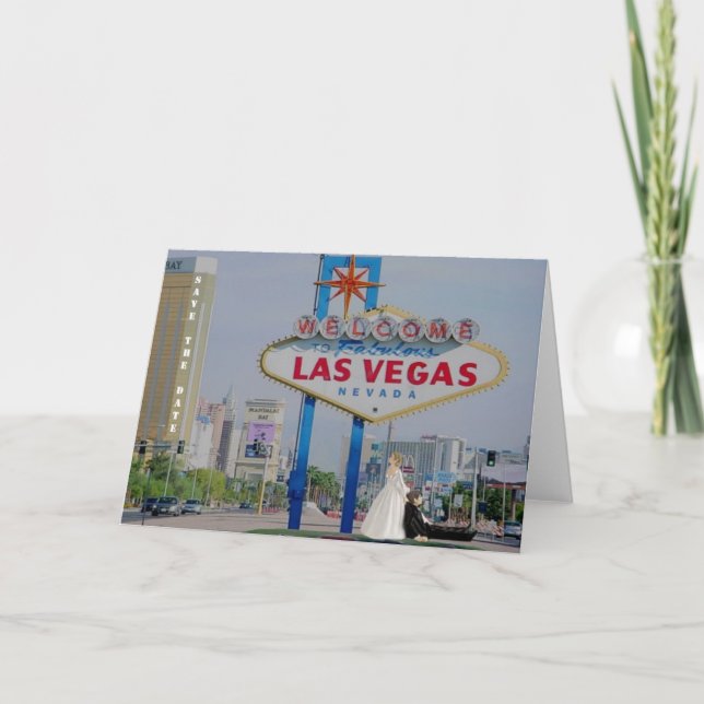 SALVAR A DATA Do Cartão De Casamento De Las Vegas (Frente)
