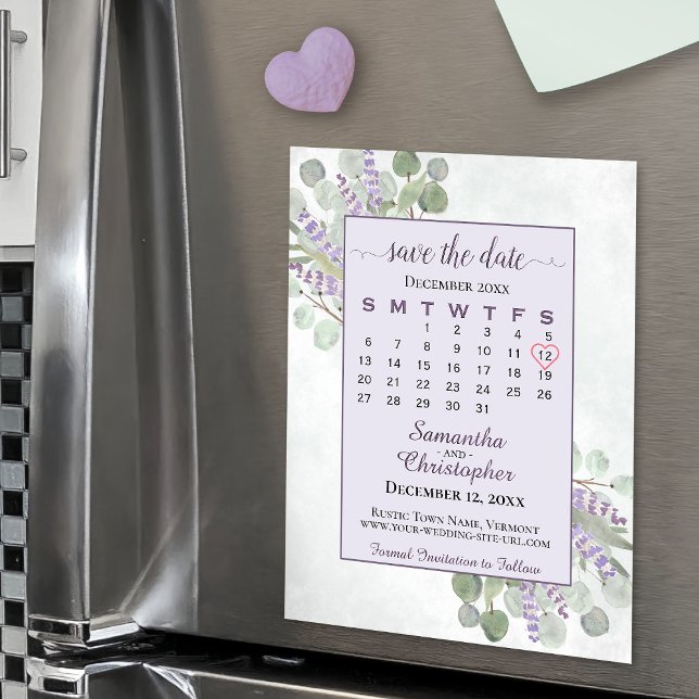 Salvar a data do Magnet do Calendário de Lavanda E (Criador carregado)