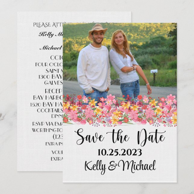 Salvar a Data e Convite (Frente/Verso)