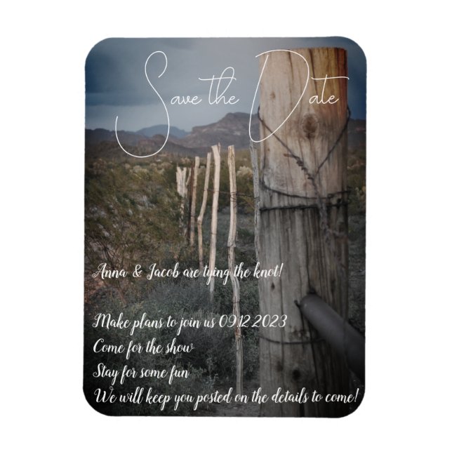 Salvar a data - ímã flexível (Vertical)