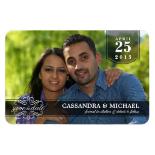 Salvar a data - ímãs sem fronteira de luxe da fo