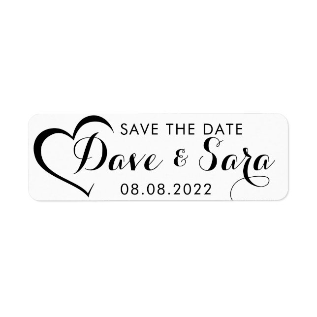 Salvar a etiqueta de Casamento Personalizado do Ca (Frente)