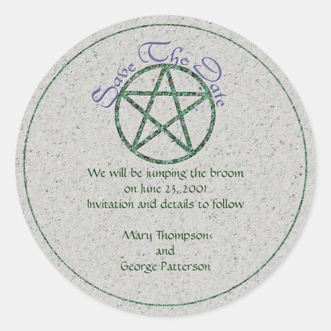 Salvar a etiqueta de Handfasting da data (Frente)