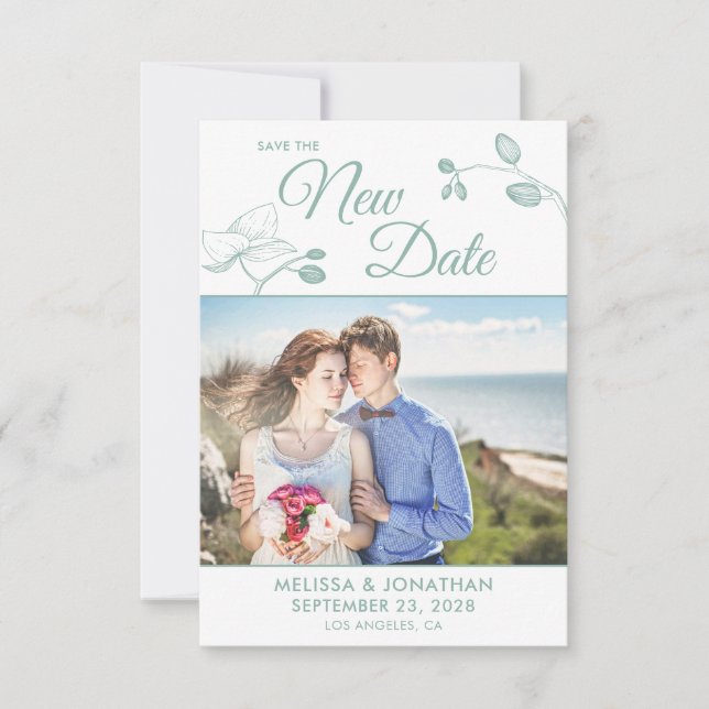 Salvar a nova foto de adiamento do casamento (Frente)