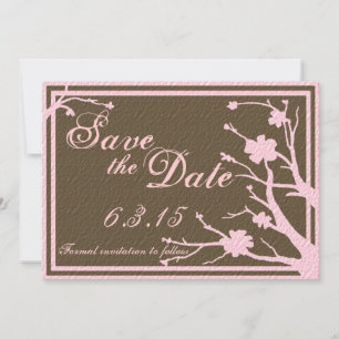 Salvar convites de casamento marrom-rosa personali