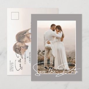 Salvar Data Foto Chic Elegante Anúncio de Casament