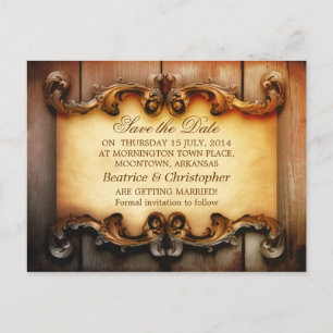 salvar data madeira vintage cartões postais