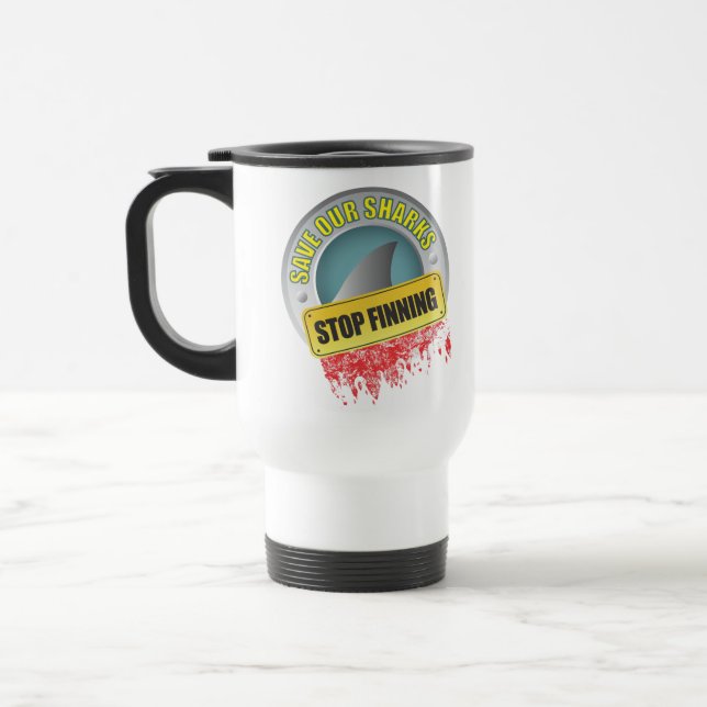 Salvar nossa caneca de viagem isolada Finning da (Esquerda)