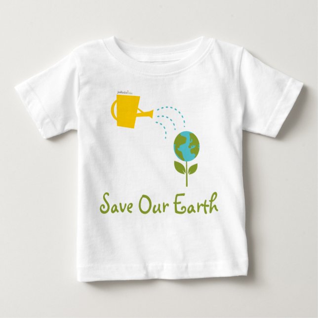 Salvar nossas camisetas do bebê da terra (Frente)