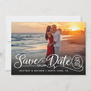 Salvar NOSSO Casamento de Data Cartões de fotos