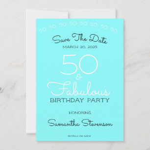 Salvar O Aqua De Combinação De Convite De Data