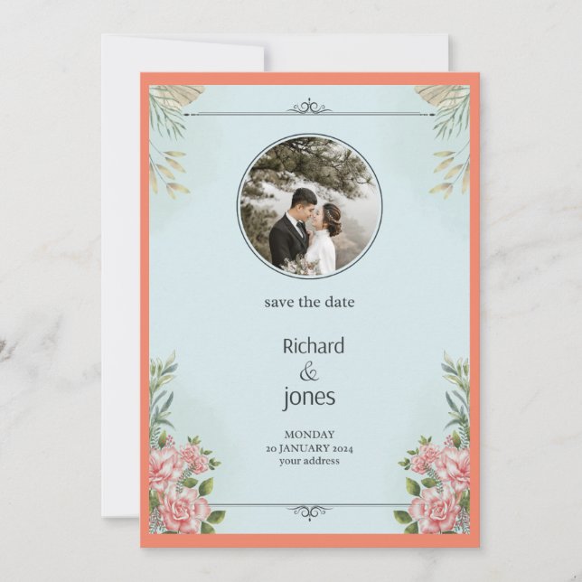 salvar o cartão de convite de data (Frente)