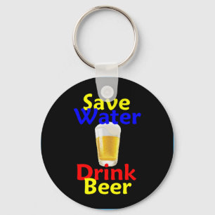 Salvar o chaveiro da cerveja da bebida da água