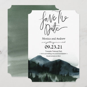 Salvar o Convite Data Forest Mountain