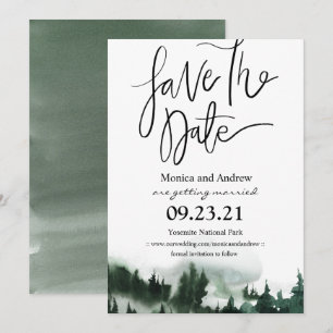 Salvar o Convite Data Forest Mountain