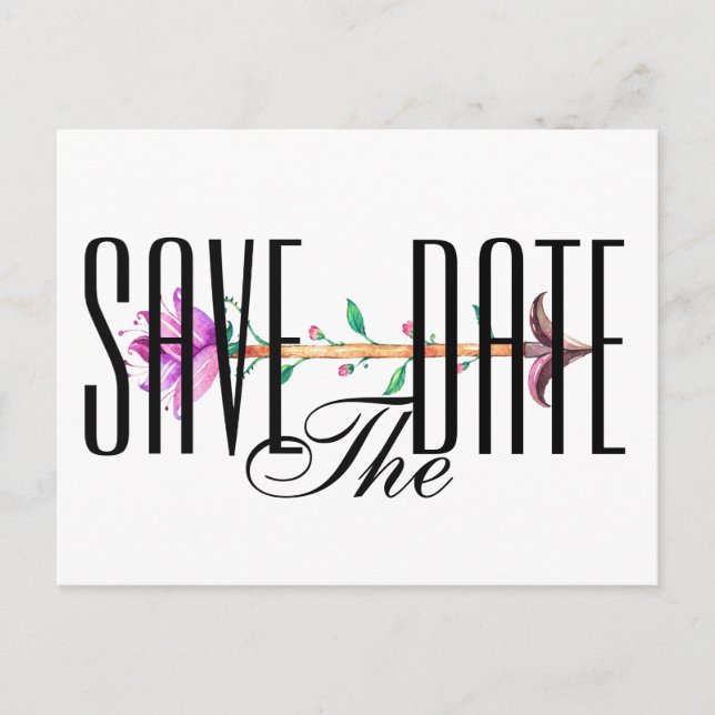 Salvar o Convite de Cartão-postal de Data (Frente)