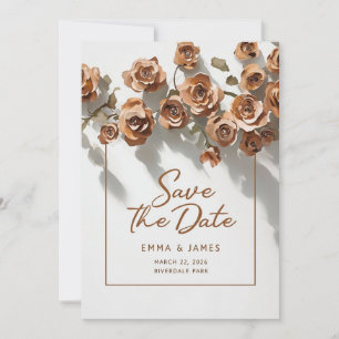Salvar O Convite De Casamento De Data De Flor