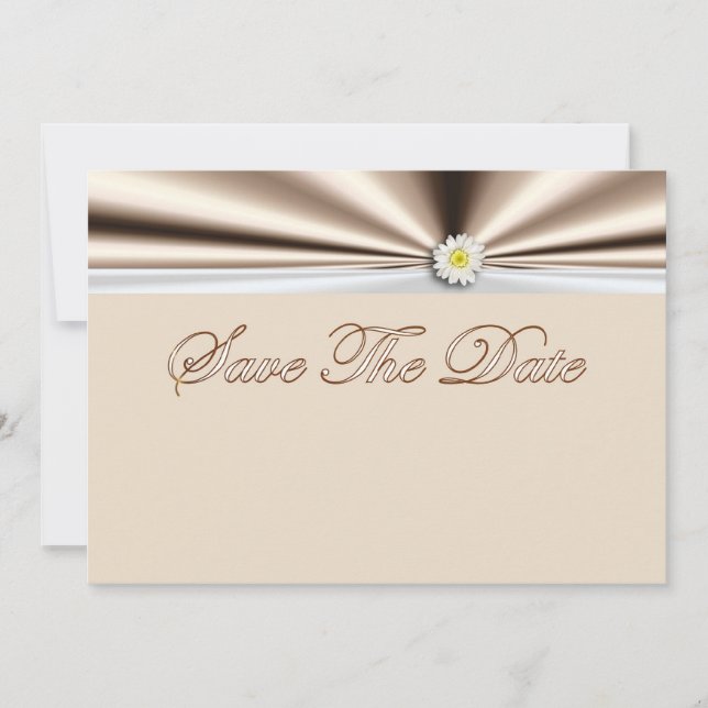 Salvar o Convite de Data com a margarida de flores (Frente)