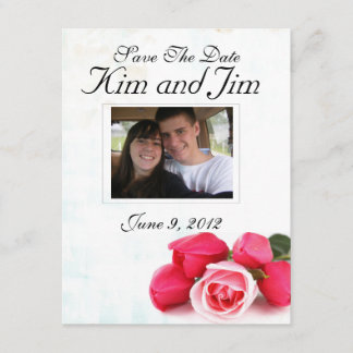 Salvar o convite de rosa vermelha de Data