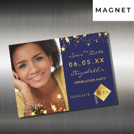 Salvar o ímã azul festa de formatura da foto de Da