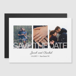 Salvar o ímã de casamento de Colagem de Fotos de