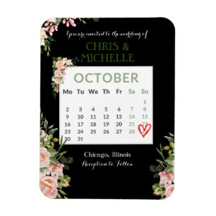 Salvar o ímã do calendário de data personalizado -