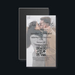 salvar o íman de casamento de fotos do casal de có<br><div class="desc">fundo de freepik.com moderno minimalista guarde a data,  qr code,  casal foto,  imã de casamento</div>