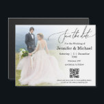 salvar o íman de casamento de fotos simples do cód<br><div class="desc">elegante salvar o íman de casamento de foto simples data qr code</div>