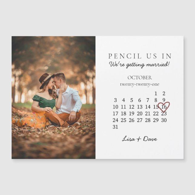 Salvar o Magnético Coração Rosa do Calendário de M (Frente)