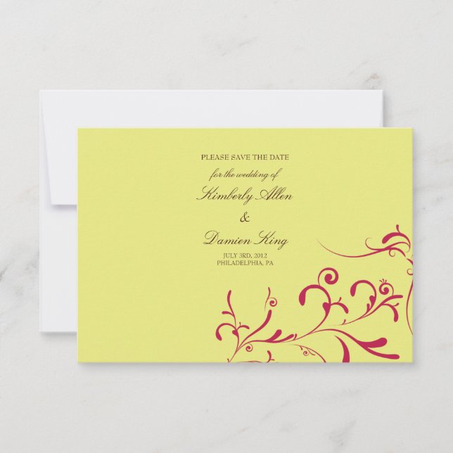 Salvar o respingo floral |g1 do anúncio | da data (Frente)