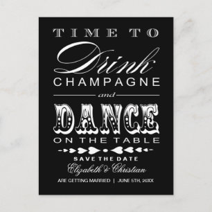 Salvar o teatro Bill do cartão Champagne da data