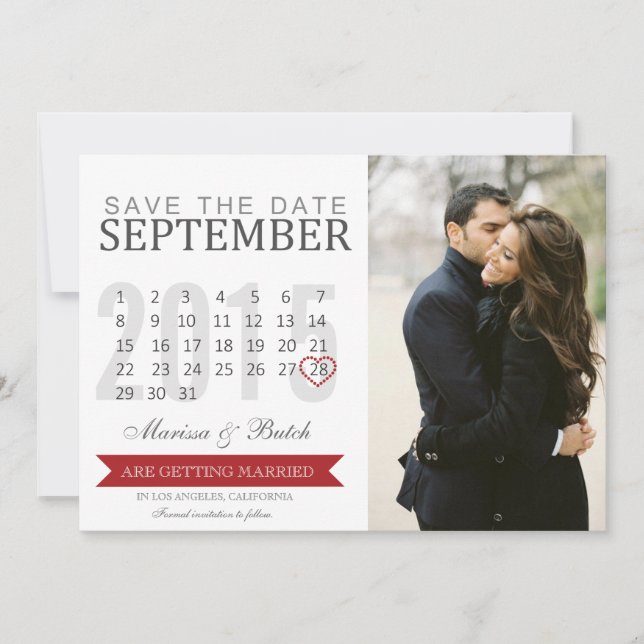 Salvar os Anúncios do Calendário de Data | Casamen (Frente)