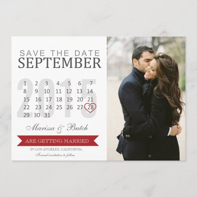 Salvar os Anúncios do Calendário de Data | Casamen (Frente)