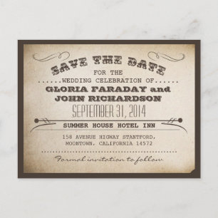 salvar os cartão do bilhete do vintage da data