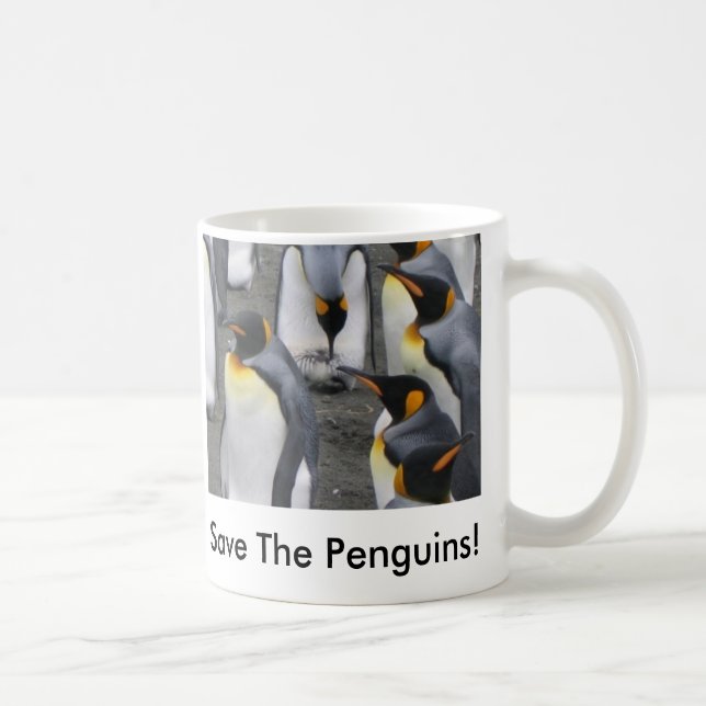 Salvar os pinguins! Caneca de café (Direita)