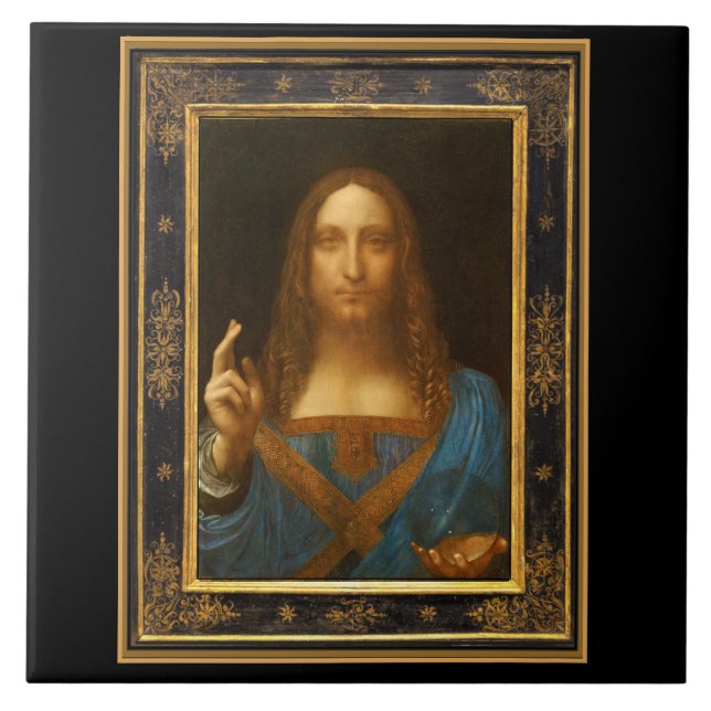 Salvator Mundi por Leonardo da Vinci cerca de 1500 (Frente)