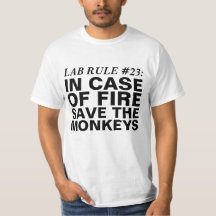 Salve a camiseta dos macacos do laboratório