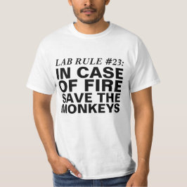 Salve a camiseta dos macacos do laboratório