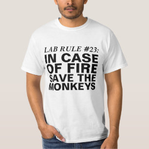 Salve a camiseta dos macacos do laboratório