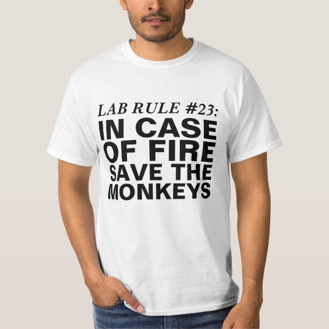 Salve a camiseta dos macacos do laboratório (Frente)