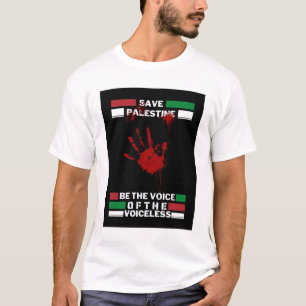 Salve a camiseta masculina da Palestina   Tee da P