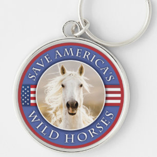 Salve a Chaveiro da rodada de cavalos selvagens da