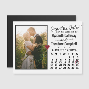 Salve a data: agosto de 2024 Calendar Photo Magnet