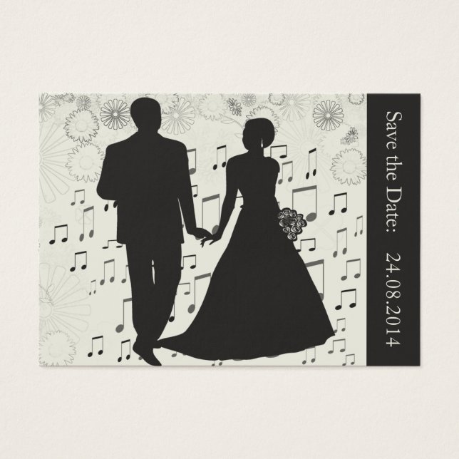 Salve a data, Cartão de visita de música Casal de  (Frente)
