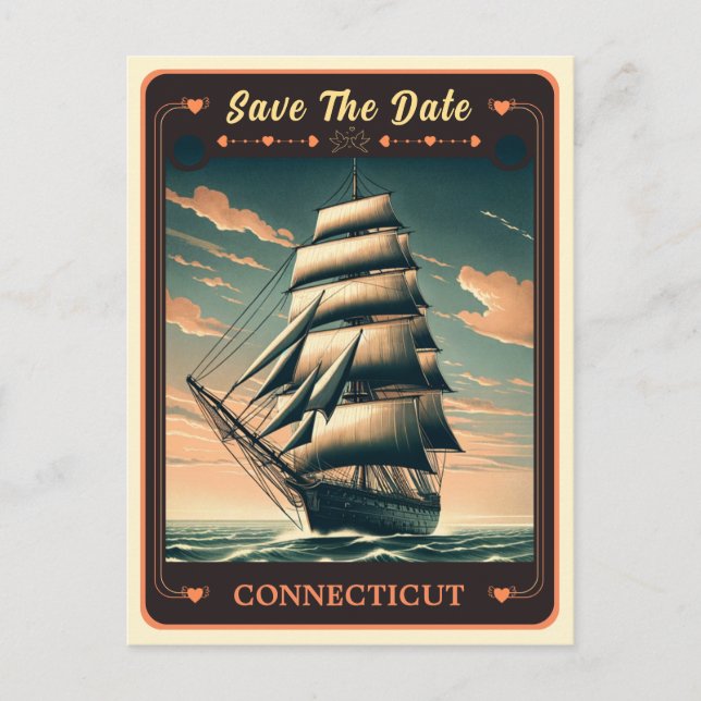 Salve a Data | Cartão Postal de Convite de Connect (Frente)
