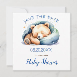 Salve a data Chuveirinho de Bebê Urso de Pelúcia