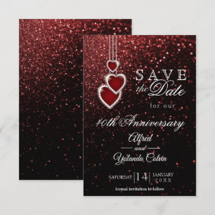 Salve a Data - Convite Brilho Vermelho